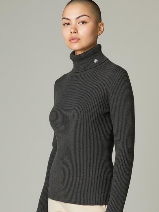 Lauren Ralph Lauren Sweaters - VINTAGE LAUREN RALPH LAUREN OLIVE GREEN RIBBED TURTLENECK SWEATER SZ XL